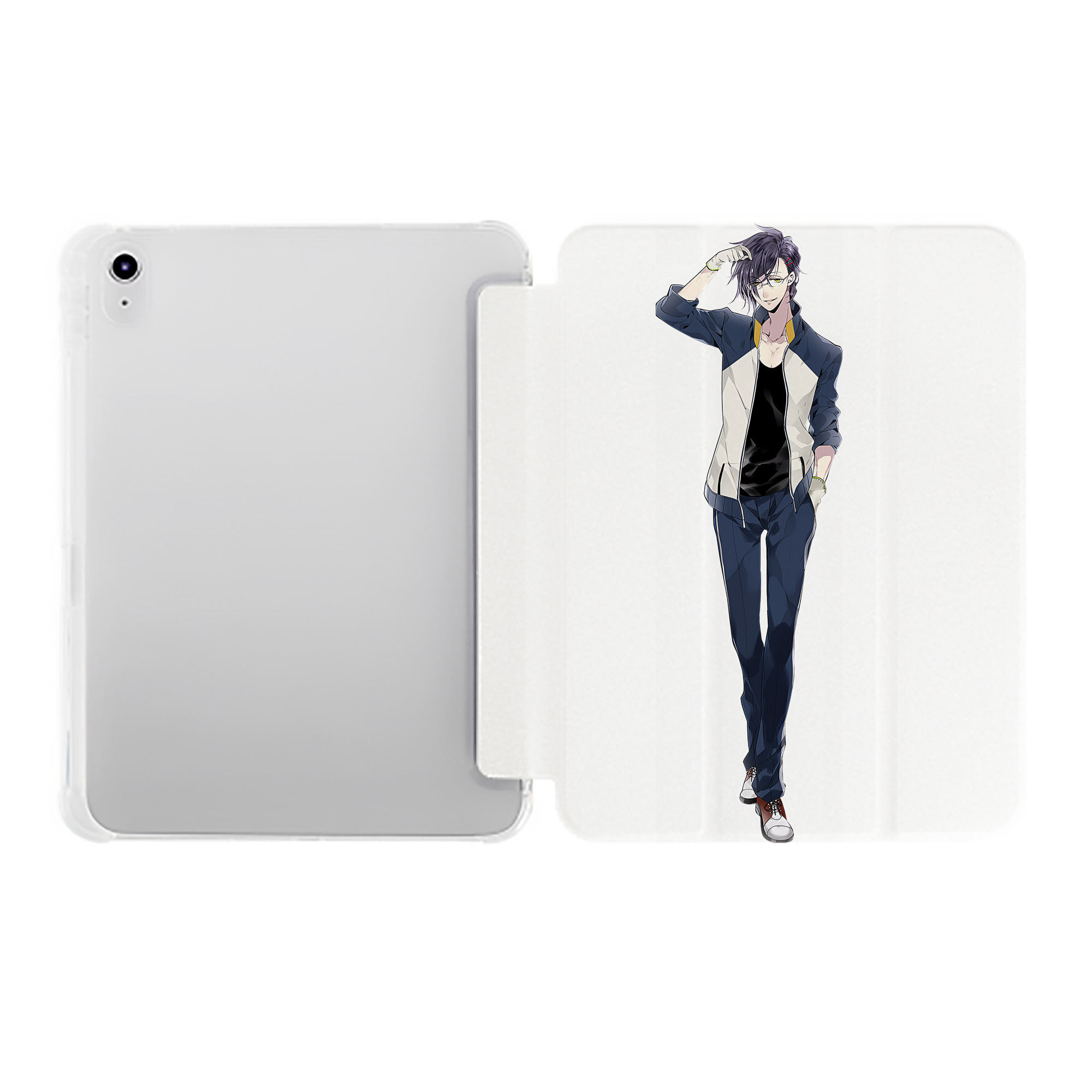 （画像用） 刀剣乱舞 Touken Ranbu IPad ケース ペン収納付き 三つ折りスタンド PUレザー×シリコン 対応機種9.5/10.5/10.9インチ